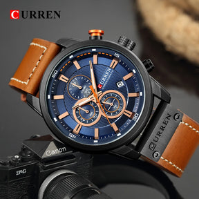 CURREN Fashion Date Quartz Cronógrafo Esporte