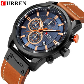 CURREN Fashion Date Quartz Cronógrafo Esporte