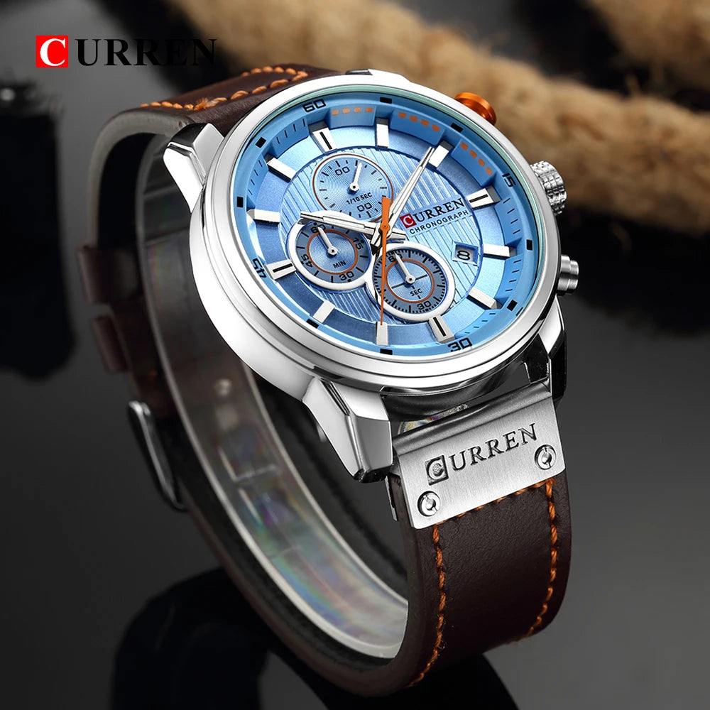 CURREN Fashion Date Quartz Cronógrafo Esporte