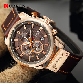 CURREN Fashion Date Quartz Cronógrafo Esporte