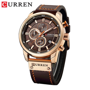 CURREN Fashion Date Quartz Cronógrafo Esporte