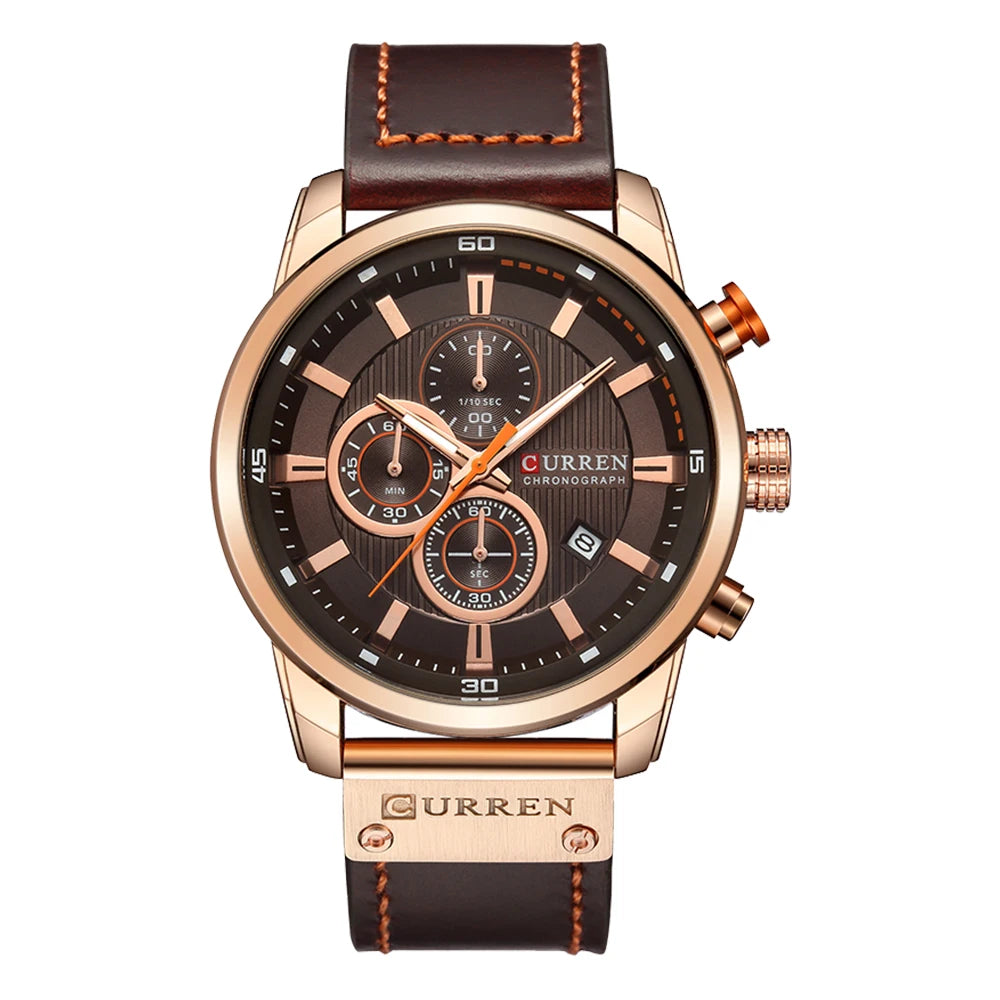 CURREN Fashion Date Quartz Cronógrafo Esporte